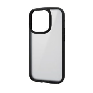 PM-A22CTSLFCGMB<BR>iPhone 14 Pro用ハイブリッドケース/TOUGH SLIM LITE/フレームカラー/背面クリア/背面ガラス/シルキークリア/ブラック<BR>エレコム㈱