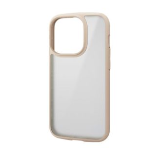 PM-A22CTSLFCGMI<BR>iPhone 14 Pro用ハイブリッドケース/TOUGH SLIM LITE/フレームカラー/背面クリア/背面ガラス/シルキークリア/アイボリー<BR>エレコム㈱