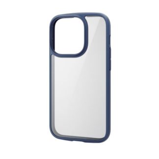 PM-A22CTSLFCGNV<BR>iPhone 14 Pro用ハイブリッドケース/TOUGH SLIM LITE/フレームカラー/背面クリア/背面ガラス/ネイビー<BR>エレコム㈱