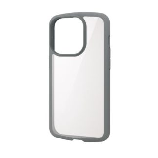 PM-A22CTSLFCGY<BR>iPhone 14 Pro用ハイブリッドケース/TOUGH SLIM LITE/フレームカラー/背面クリア/グレー<BR>エレコム㈱
