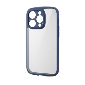 PM-A22CTSLFCKNV<BR>iPhone 14 Pro用ハイブリッドケース/TOUGH SLIM LITE/フレームカラー/背面クリア/極限保護/ネイビー<BR>エレコム㈱