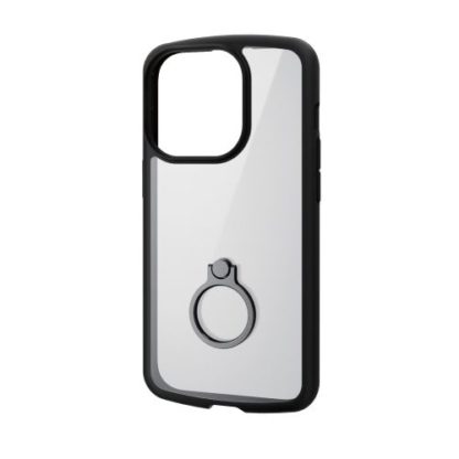 PM-A22CTSLFCRBKiPhone 14 Pro用ハイブリッドケース/TOUGH SLIM LITE/フレームカラー/背面クリア/リング付き/ブラックエレコム㈱