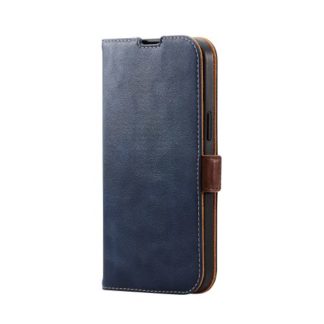 PM-A22DPLFYNV<BR>iPhone 14 Pro Max用レザーケース/手帳型/耐衝撃/磁石付き/ステッチ/ネイビー<BR>エレコム㈱