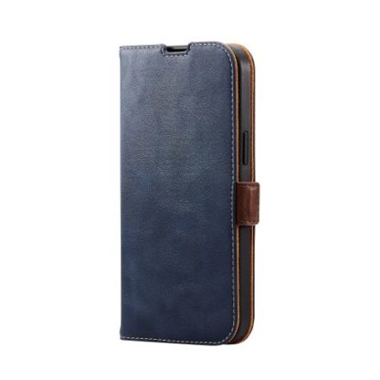 PM-A22DPLFYNViPhone 14 Pro Max用レザーケース/手帳型/耐衝撃/磁石付き/ステッチ/ネイビーエレコム㈱