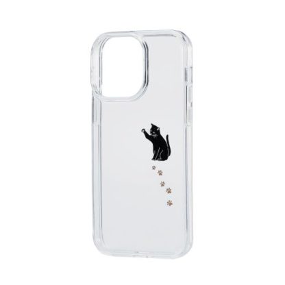 PM-A22DTSGCATiPhone 14 Pro Max用ハイブリッドケース/Appleテクスチャ/黒ネコエレコム㈱