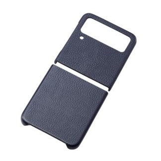 PM-G225PLONV<BR>Galaxy Z Flip4(SC-54C/SCG17)用レザーケース/オープン/ネイビー<BR>エレコム㈱