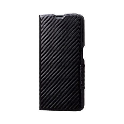 PM-G227PLFUCBGalaxy A23 5G(SC-56C/SCG18)用レザーケース/手帳型/UltraSlim/薄型/磁石付き/カーボン調(ブラック)エレコム㈱