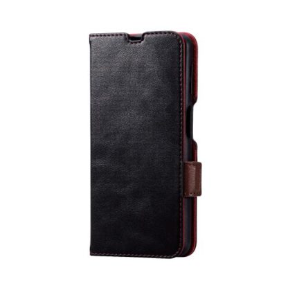 PM-G227PLFYBKGalaxy A23 5G(SC-56C/SCG18)用レザーケース/手帳型/ステッチ/耐衝撃/磁石付き/ブラックエレコム㈱