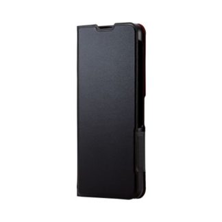PM-S224PLFUBK<BR>シンプルスマホ6/レザーケース/手帳型/UltraSlim/薄型/磁石付き/ブラック<BR>エレコム㈱