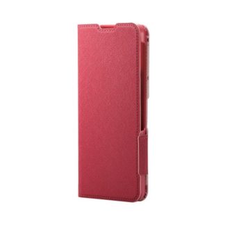 PM-S224PLFUJPND<BR>シンプルスマホ6/レザーケース/手帳型/UltraSlim/Flowers/薄型/磁石付き/ディープピンク<BR>エレコム㈱