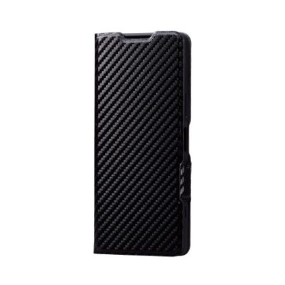 PM-X224PLFUCBXperia 5 IV(SO-54C/SOG09)用レザーケース/手帳型/UltraSlim/薄型/磁石付き/カーボン調(ブラック)エレコム㈱