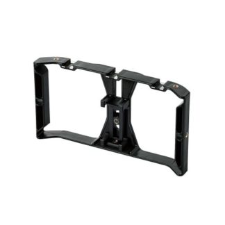 P-STS02HANDBK<BR>動画撮影用スマートフォンホルダー/ハンドグリップ付き/両手持ち/アクセサリーシュー×3/ブラック<BR>エレコム㈱