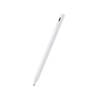 P-TPACSTHY01WH<BR>タッチペン/スタイラス/充電式/iPadモード・汎用モード切替/パームリジェクション対応/磁気吸着/USB-C充電/ペン先交換可能/ホワイト<BR>エレコム㈱