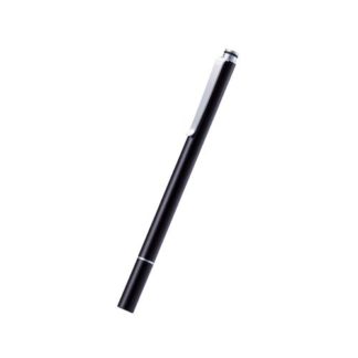 P-TPSLIMC02BK<BR>スマートフォン・タブレット用スリムタッチペン/超感度/マグネットキャップ付き/ブラック<BR>エレコム㈱