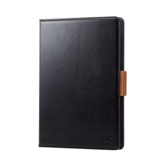TB-10HPGFLBK<BR>タブレット汎用手帳型ケース/ソフトレザー/フリーアングル/ハンドベルト/ペンホルダー/8.5～11.5inch/ブラック<BR>エレコム㈱