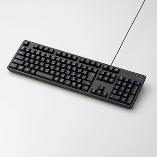 TK-FCM104BK<BR>有線キーボード/メンブレン式/フルサイズ/ブラック<BR>エレコム㈱
