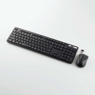 TK-FDM110MKBK<BR>無線キーボード＆マウス/薄型/メンブレン式/抗菌/フルサイズ/ブラック<BR>エレコム㈱