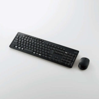 TK-FDM116SKMBK<BR>フルキーボード/無線(2.4GHz)/静音設計/抗菌/マウス付/ブラック<BR>エレコム㈱