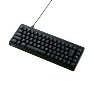 TK-VK200SBK<BR>ゲーミングキーボード/V custom/有線/着脱式/メカニカル/ネオクラッチキーキャップ/テンキーレス/65％サイズ/スピードリニア(銀軸)/ブラック<BR>エレコム㈱