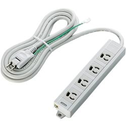 T-T06-3430LG/RS<BR>RoHS指令 3ピン対応タップ/4個口/マグネット付/抜け止め/3.0m/グレー<BR>エレコム㈱