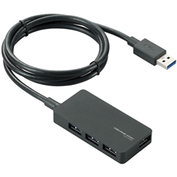 U3H-A408SBK<BR>USB3.0ハブ/ACアダプタ付/セルフパワー/4ポート/ブラック<BR>エレコム㈱
