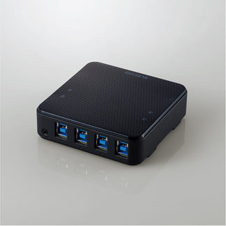 U3SW-T4USB切替器/USB3.0/PC側4ポート/接続機器4ポート/手元スイッチ/ブラックエレコム㈱