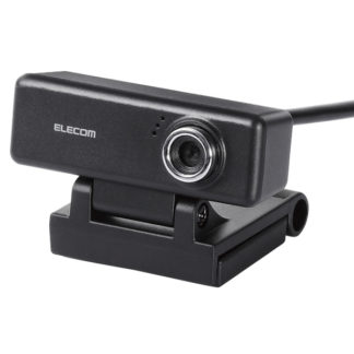 UCAM-C520FBBK<BR>PC Webカメラ/200万画素/マイク内蔵/高精細ガラスレンズ/ブラック<BR>エレコム㈱