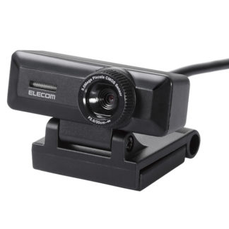 UCAM-C750FBBK<BR>PC Webカメラ/500万画素/マイク内蔵/高精細ガラスレンズ/ブラック<BR>エレコム㈱