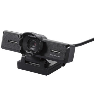 UCAM-C980FBBKPC Webカメラ/800万画素/ステレオマイク内蔵/高精細ガラスレンズ/レンズフード付/ブラックエレコム㈱