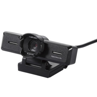 UCAM-C980FBBK<BR>PC Webカメラ/800万画素/ステレオマイク内蔵/高精細ガラスレンズ/レンズフード付/ブラック<BR>エレコム㈱