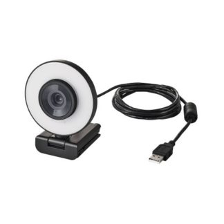UCAM-CX20ABBKWebカメラ/200万画素/オートフォーカス/Full HD/LEDリングライト搭載/ブラックエレコム㈱