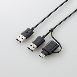 UC-TV5BKデータ移行ケーブル/USB2.0/Windows-Mac対応/Type-Cアダプタ付属/1.5m/ブラックエレコム㈱