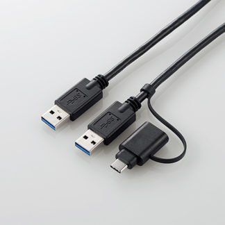 UC-TV6BKデータ移行ケーブル/USB3.0/Windows-Mac対応/Type-Cアダプタ付属/1.5m/ブラックエレコム㈱