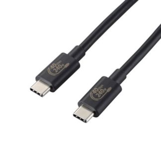 USB4-CCPE10NBKUSB4ケーブル/C-Cタイプ/認証品/USB Power Delivery対応/240W/1.0m/ブラックエレコム㈱