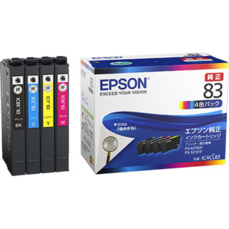 IC4CL83<BR>ビジネスインクジェット用 標準インクカートリッジ（4色パック）<BR>セイコーエプソン㈱