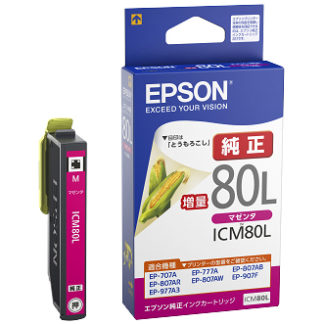 ICM80L<BR>カラリオプリンター用 インクカートリッジ/増量タイプ（マゼンタ）<BR>セイコーエプソン㈱