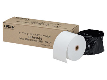 TRP058-80レシートプリンター用 サーマルロール紙/ノーマル/58mm幅/80mm径セイコーエプソン㈱
