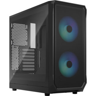 FD-C-FOC2A-03<BR>ミドルタワー型PCケース Focus 2 RGB Black TG Clear Tint<BR>ＦＤ　Ｓｗｅｄｅｎ（Ｆｒａｃｔａｌ）