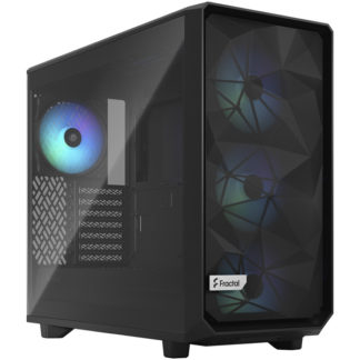FD-C-MEL2A-05<BR>ミドルタワー型PCケース Meshify 2 Lite RGB Black TG Light tint<BR>ＦＤ　Ｓｗｅｄｅｎ（Ｆｒａｃｔａｌ）