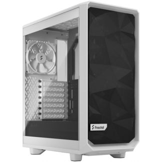 FD-C-MEL2C-04<BR>ミドルタワー型PCケース Meshify 2 Compact Lite White TG Clear Tint<BR>ＦＤ　Ｓｗｅｄｅｎ（Ｆｒａｃｔａｌ）