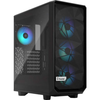 FD-C-MEL2C-05<BR>ミドルタワー型PCケース Meshify 2 Compact Lite RGB Black TG Light tint<BR>ＦＤ　Ｓｗｅｄｅｎ（Ｆｒａｃｔａｌ）