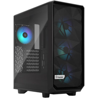 FD-C-MES2C-06<BR>ミドルタワー型PCケース Meshify 2 Compact RGB Black TG Light Tint<BR>ＦＤ　Ｓｗｅｄｅｎ（Ｆｒａｃｔａｌ）