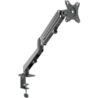 GH-AMCS01A-BK<BR>4軸モニターアーム ガススプリング クランプ式 1画面用 ブラック<BR>㈱グリーンハウス