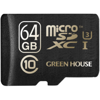 GH-SDMRXCUA64G<BR>microSDXCカード UHS-I U3 クラス10 64GB<BR>㈱グリーンハウス