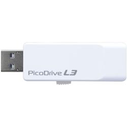GH-UF3LA16G-WHキャップ不要 スライド式 USB3.0メモリー 「ピコドライブL3」 16GB㈱グリーンハウス