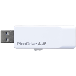 GH-UF3LA32G-WH<BR>キャップ不要 スライド式 USB3.0メモリー 「ピコドライブL3」 32GB<BR>㈱グリーンハウス
