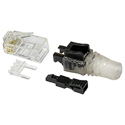 154-SS-009セキュリティロック Cat6 コネクタセット(ロック部：黒)ハイテクインター㈱