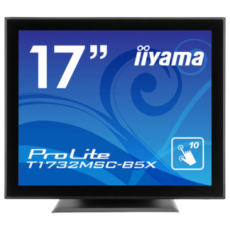 T1732MSC-B5X<BR>17型タッチパネル液晶ディスプレイ ProLite T1732MSC-5 （静電容量方式/USB通信/マルチタッチ/防塵防滴/D-SUB/HDMI/DP） ブラック<BR>㈱マウスコンピューター／ｉｉｙａｍａ