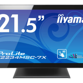 T2234MSC-B7Xタッチパネル液晶ディスプレイ 21.5型 / 1920×1080 / D-sub、HDMI、DisplayPort / ブラック / スピーカー：あり / フルHD / IPS / 防塵防滴 / 静電容量式㈱マウスコンピューター／ｉｉｙａｍａ