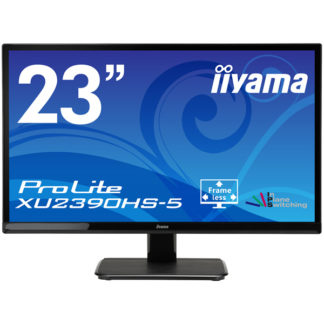 XU2390HS-B5<BR>液晶ディスプレイ 23型/1920×1080/DVI、HDMI、D-Sub/マーベルブラック/スピーカー：あり/AH-IPSパネル<BR>㈱マウスコンピューター／ｉｉｙａｍａ